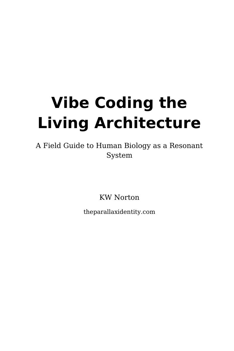 Vibe Coding the Living Architecture — original cover or title page