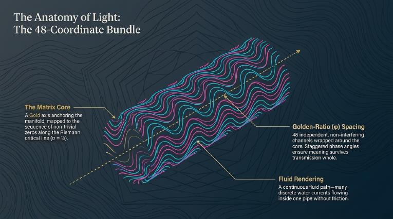 Plate 7: The anatomy of light: the 48-coordinate bundle