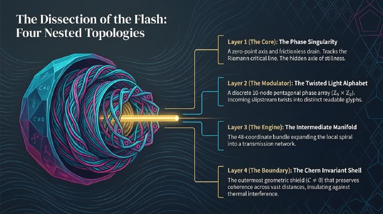 Plate 8: The dissection of the flash: four nested topologies