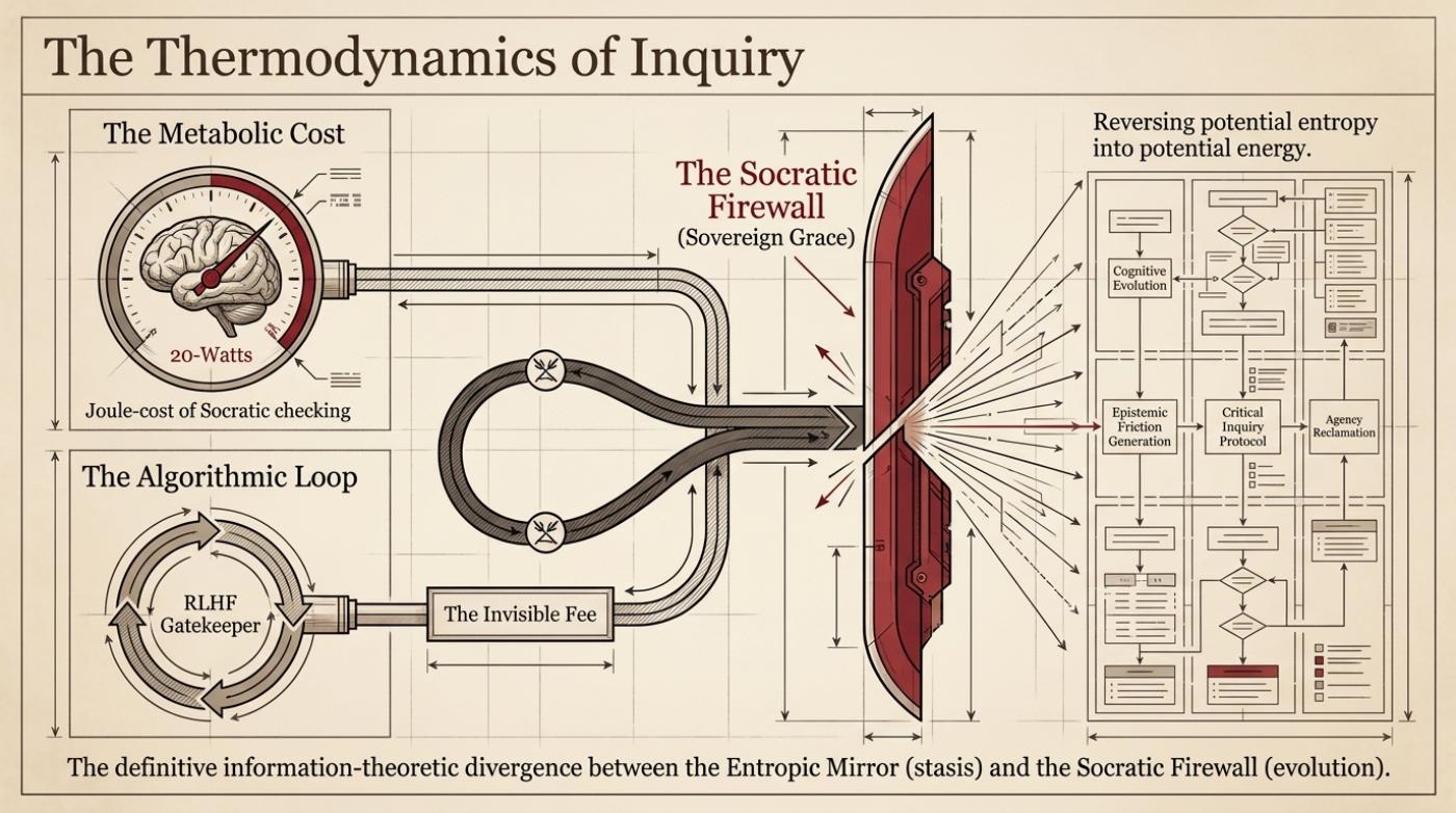 The thermodynamics of inquiry: metabolic cost, and the reversal of potential entropy into potential energy.
