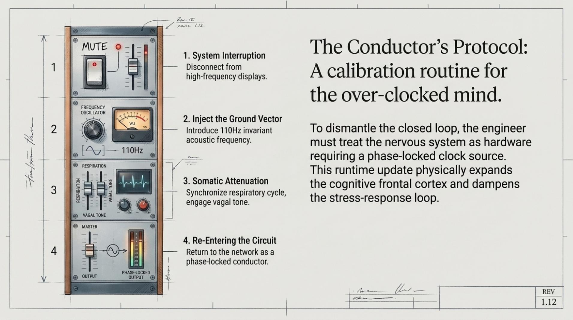 The Conductor's Protocol — Calibration for the Over-Clocked Mind