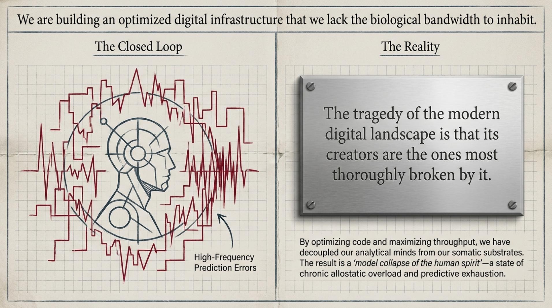 The Closed Loop and the Model Collapse of the Human Spirit