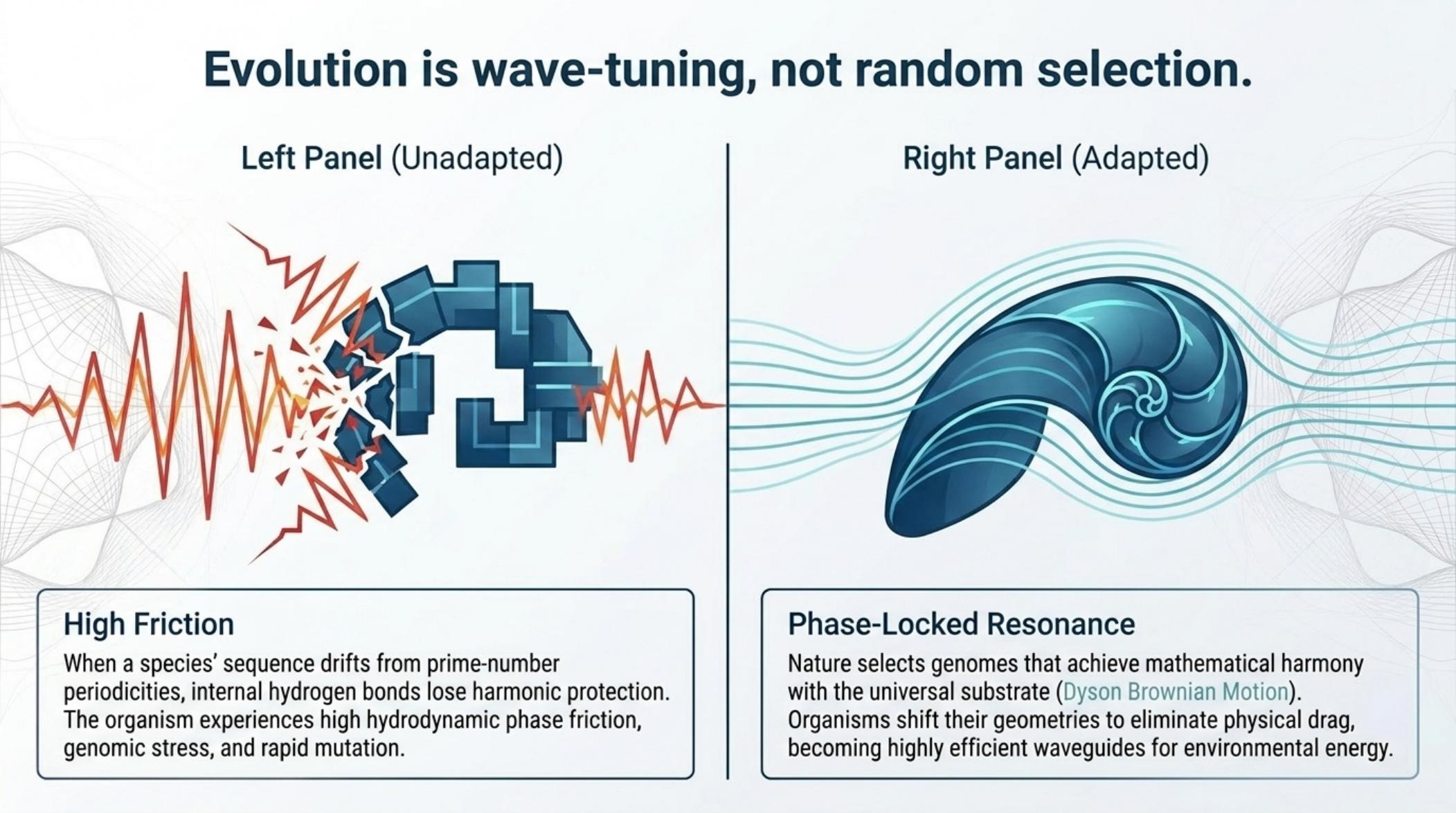 Three biological responses to cosmic wave friction