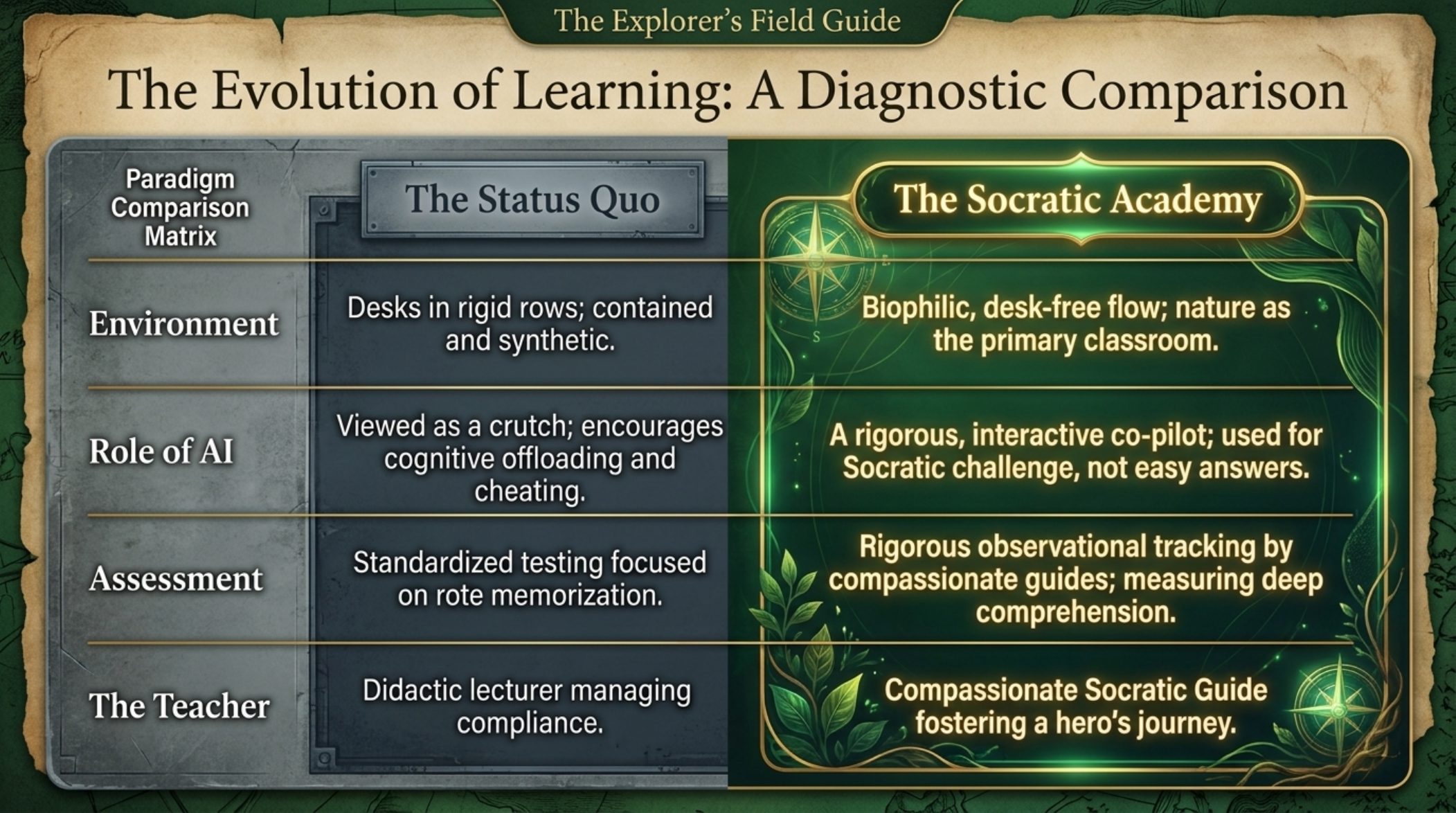 Slide 6: The diagnostic comparison