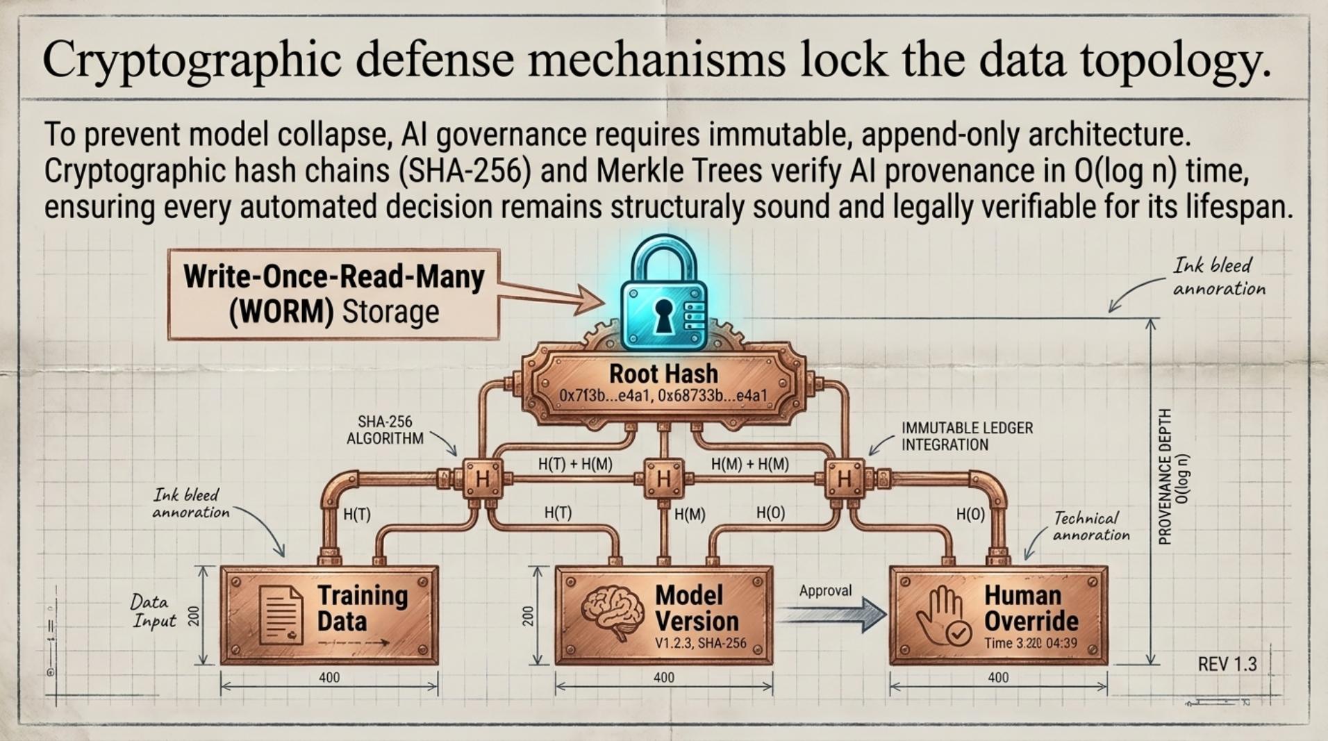 Cryptographic Defense Locks the Data Topology